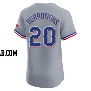 Jeff Burroughs Men's Texas Rangers Gray Elite Road Jersey