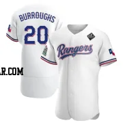 Jeff Burroughs Men's Texas Rangers White Authentic Home 2023 World Series Jersey