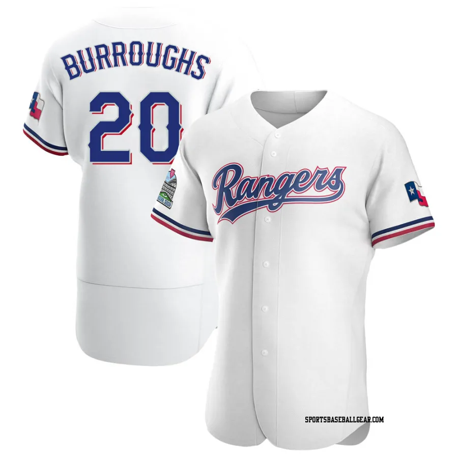 Jeff Burroughs Men's Texas Rangers White Authentic Home Jersey