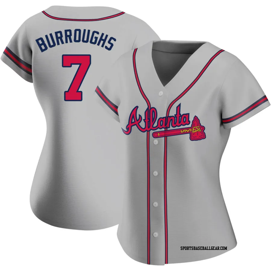 Jeff Burroughs Women's Atlanta Braves Gray Authentic Road Jersey