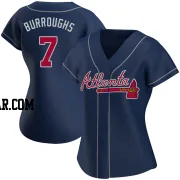 Jeff Burroughs Women's Atlanta Braves Navy Authentic Alternate Jersey