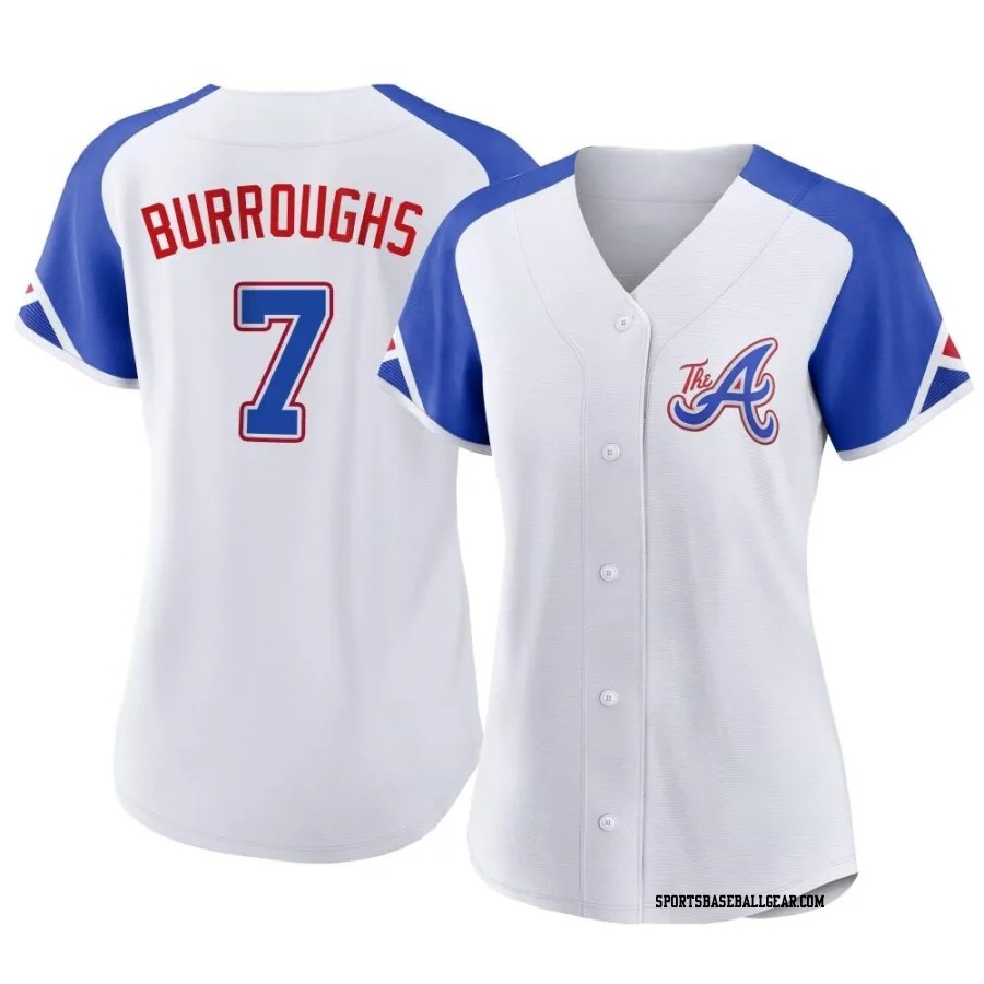 Jeff Burroughs Women's Atlanta Braves White Authentic 2023 City Connect Jersey