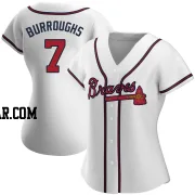 Jeff Burroughs Women's Atlanta Braves White Authentic Home Jersey