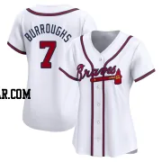 Jeff Burroughs Women's Atlanta Braves White Limited Home Jersey