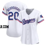 Jeff Burroughs Women's Texas Rangers White Limited Home Jersey