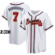 Jeff Burroughs Youth Atlanta Braves Gold Replica White 2022 Program Jersey