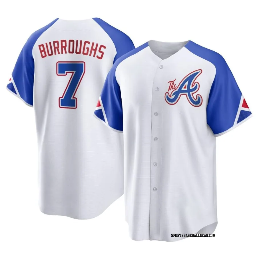 Jeff Burroughs Youth Atlanta Braves White Replica 2023 City Connect Jersey