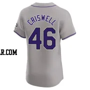 Jeff Criswell Men's Colorado Rockies Gray Elite Road Jersey