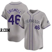 Jeff Criswell Men's Colorado Rockies Gray Limited Road Jersey