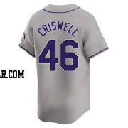 Jeff Criswell Men's Colorado Rockies Gray Limited Road Jersey