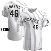 Jeff Criswell Men's Colorado Rockies White Authentic Home Jersey