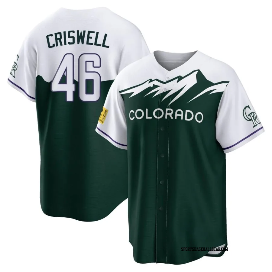 Jeff Criswell Youth Colorado Rockies Green Replica 2022 City Connect Jersey