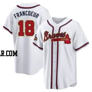 Jeff Francoeur Men's Atlanta Braves Gold Replica White 2022 Program Jersey