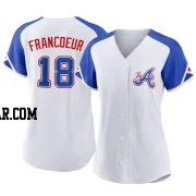 Jeff Francoeur Women's Atlanta Braves White Authentic 2023 City Connect Jersey