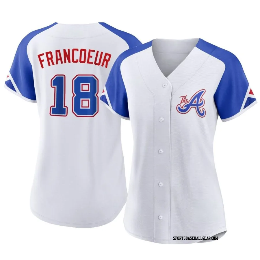 Jeff Francoeur Women's Atlanta Braves White Replica 2023 City Connect Jersey