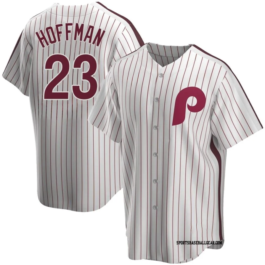 Jeff Hoffman Men's Philadelphia Phillies White Replica Home Cooperstown Collection Jersey