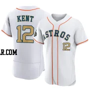 Jeff Kent Men's Houston Astros Gold Authentic White 2023 Collection Jersey