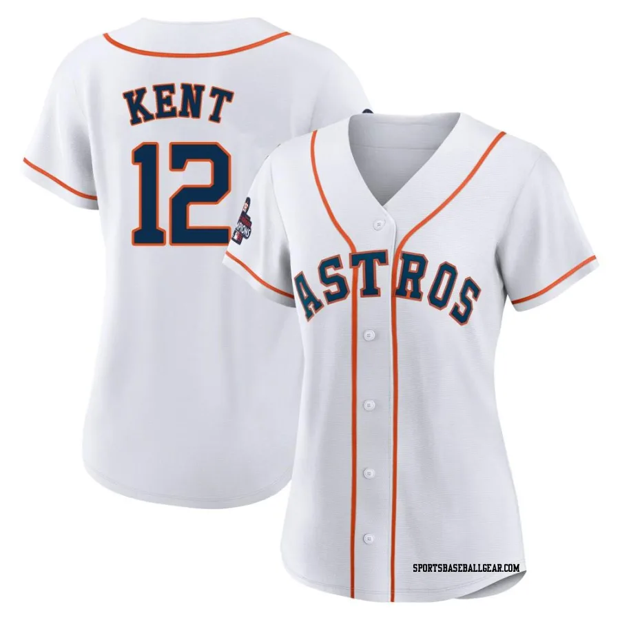 Jeff Kent Women's Houston Astros White Authentic 2022 World Series Champions Home Jersey