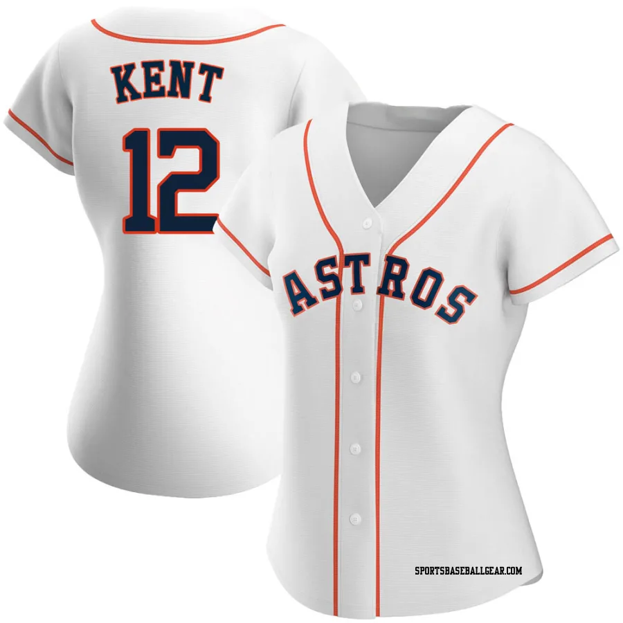 Jeff Kent Women's Houston Astros White Authentic Home Jersey