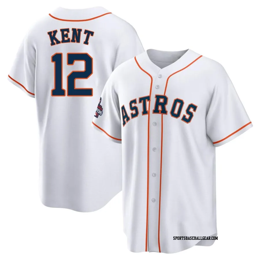 Jeff Kent Youth Houston Astros White Replica 2022 World Series Champions Home Jersey