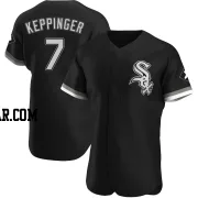 Jeff Keppinger Men's Chicago White Sox Black Authentic Alternate Jersey