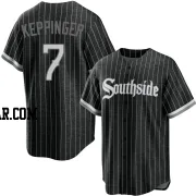 Jeff Keppinger Men's Chicago White Sox Black Replica 2021 City Connect Jersey