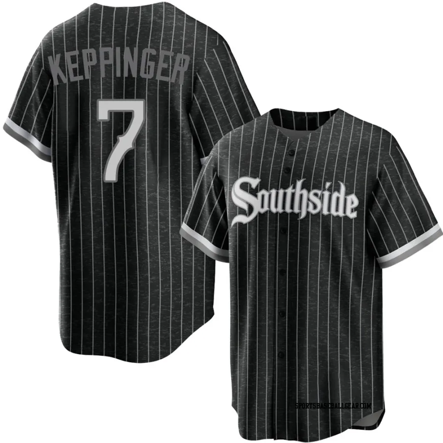 Jeff Keppinger Men's Chicago White Sox Black Replica 2021 City Connect Jersey