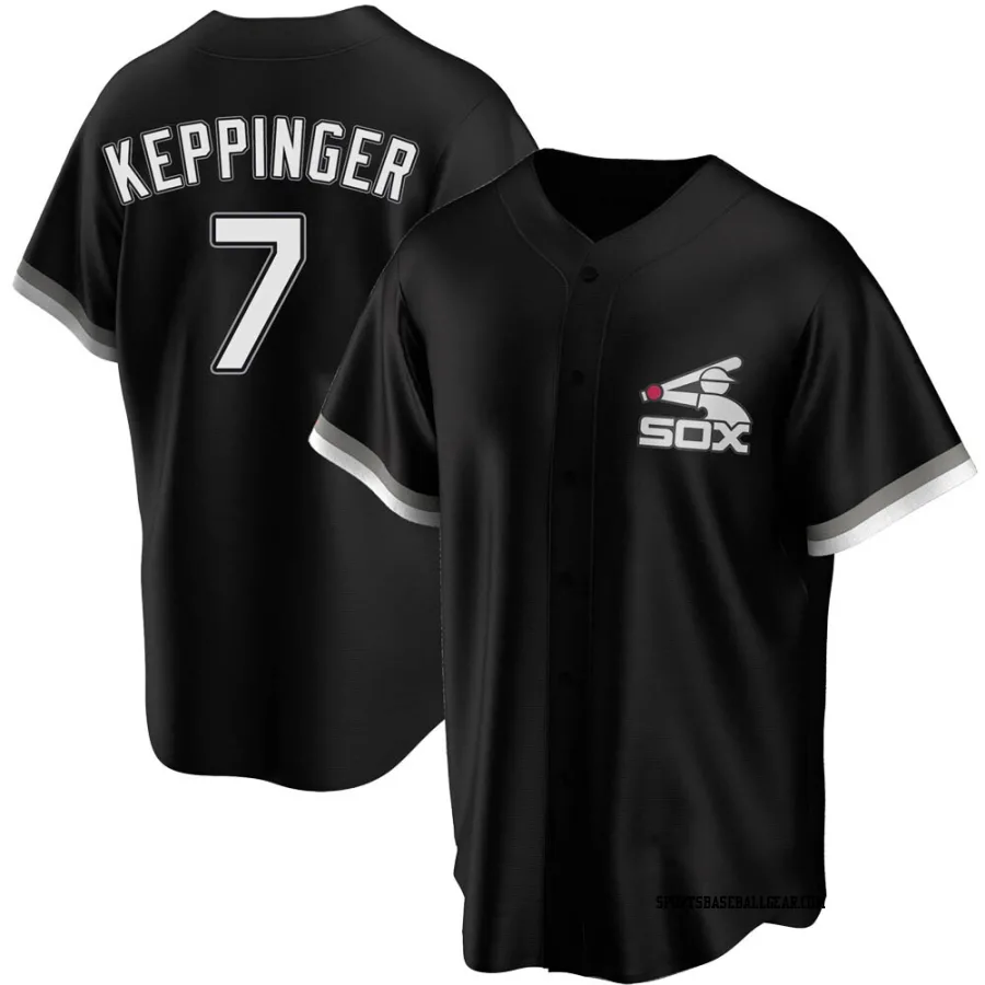 Jeff Keppinger Men's Chicago White Sox Black Replica Spring Training Jersey