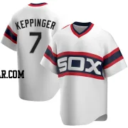 Jeff Keppinger Men's Chicago White Sox White Replica Cooperstown Collection Jersey