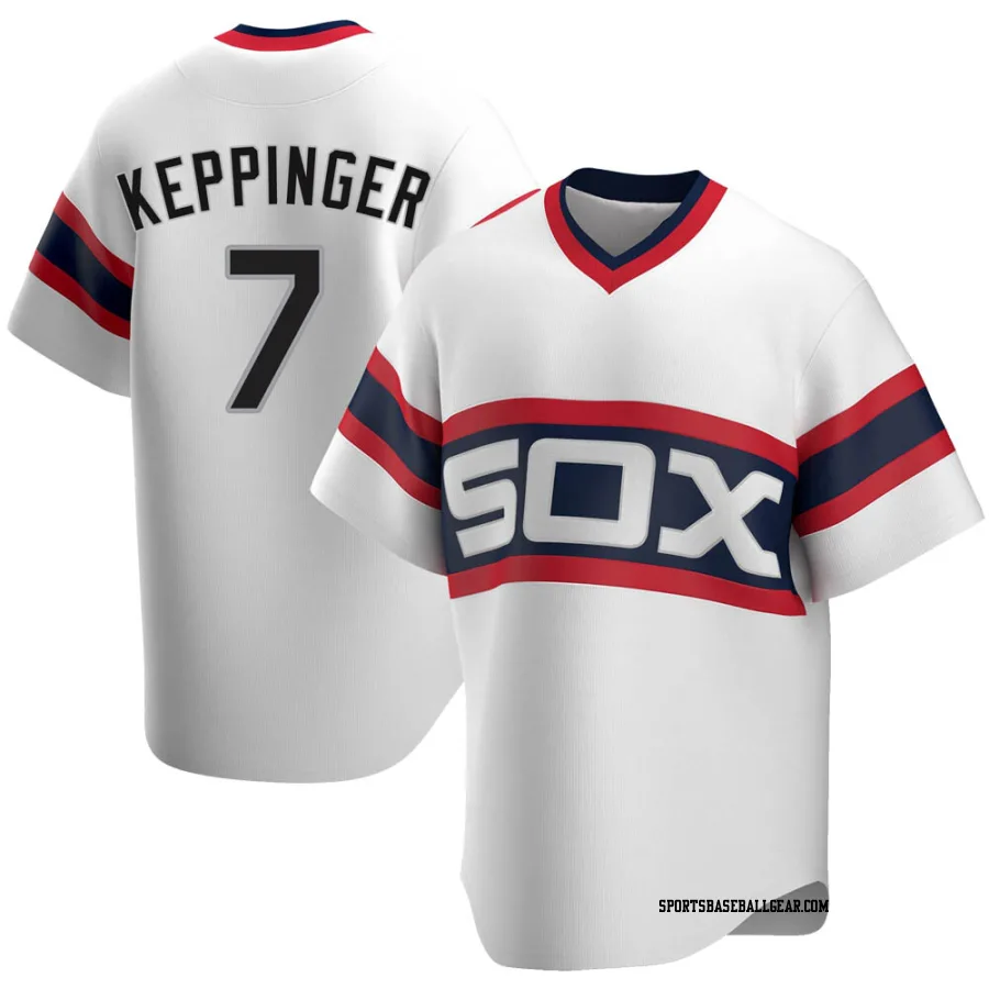 Jeff Keppinger Men's Chicago White Sox White Replica Cooperstown Collection Jersey