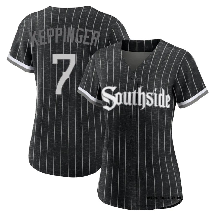 Jeff Keppinger Women's Chicago White Sox Black Replica 2021 City Connect Jersey