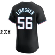 Jeff Lindgren Men's Miami Marlins Black Elite Alternate Vapor Premier Jersey