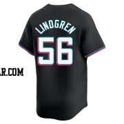 Jeff Lindgren Men's Miami Marlins Black Limited Alternate Jersey