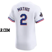 Jeff Mathis Men's Texas Rangers Gold Elite White 2024 Collection Jersey