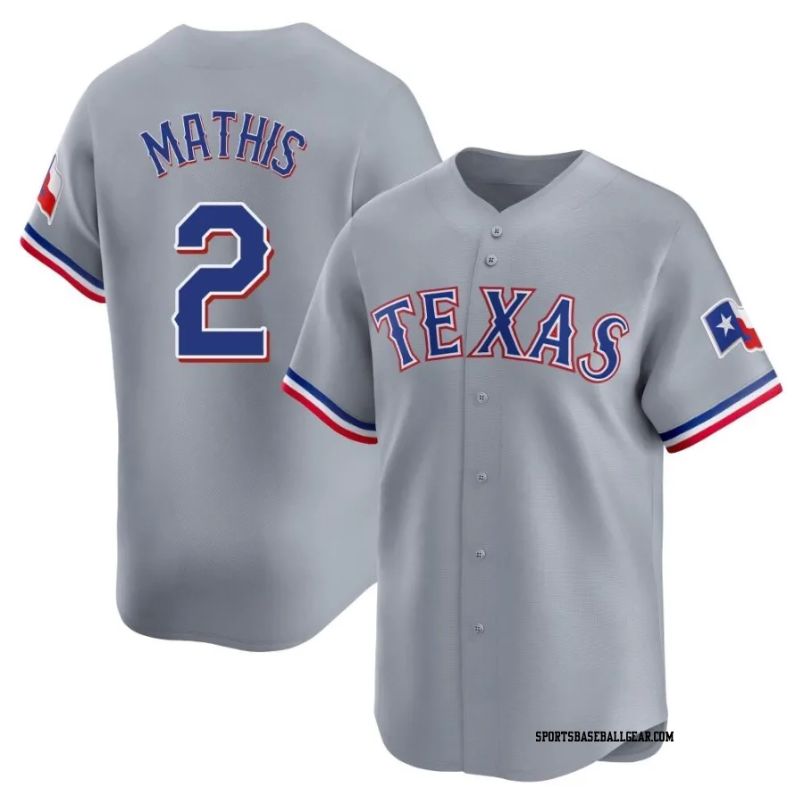 Jeff Mathis Men's Texas Rangers Gray Limited Away Jersey