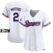 Jeff Mathis Women's Texas Rangers Gold Limited White 2024 Collection Jersey