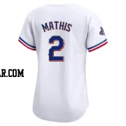 Jeff Mathis Women's Texas Rangers Gold Limited White 2024 Collection Jersey