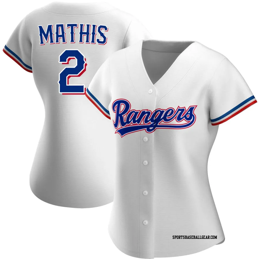 Jeff Mathis Women's Texas Rangers White Authentic Home Jersey