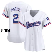 Jeff Mathis Women's Texas Rangers White Limited Home Jersey