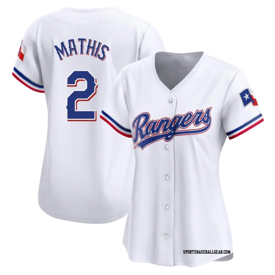 Jeff Mathis Women's Texas Rangers White Limited Home Jersey