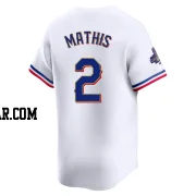 Jeff Mathis Youth Texas Rangers Gold Limited White 2024 Collection Jersey