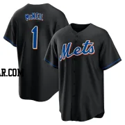 Jeff McNeil Men's New York Mets Black Replica 2022 Alternate Jersey