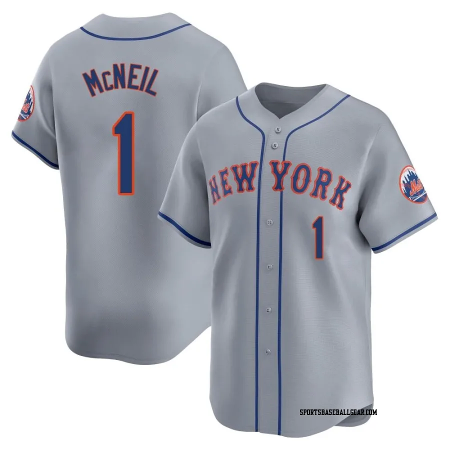 Jeff McNeil Men's New York Mets Gray Limited Away Jersey