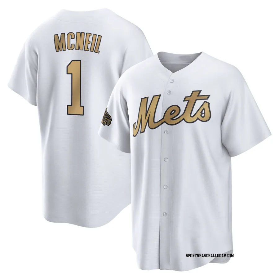 Jeff McNeil Men's New York Mets White Game Replica 2022 All-Star Jersey