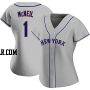 Jeff McNeil Women's New York Mets Gray Authentic Road Jersey