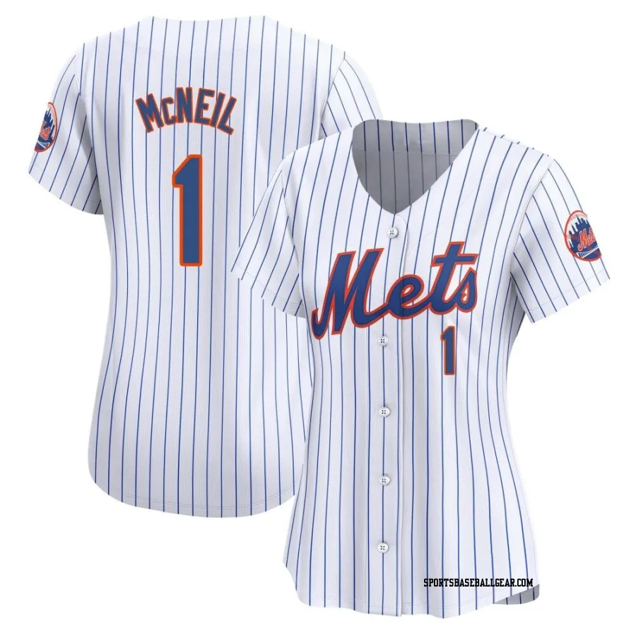 Jeff McNeil Women's New York Mets White Limited Home Jersey