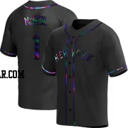 Jeff McNeil Youth New York Mets Black Holographic Replica Alternate Jersey