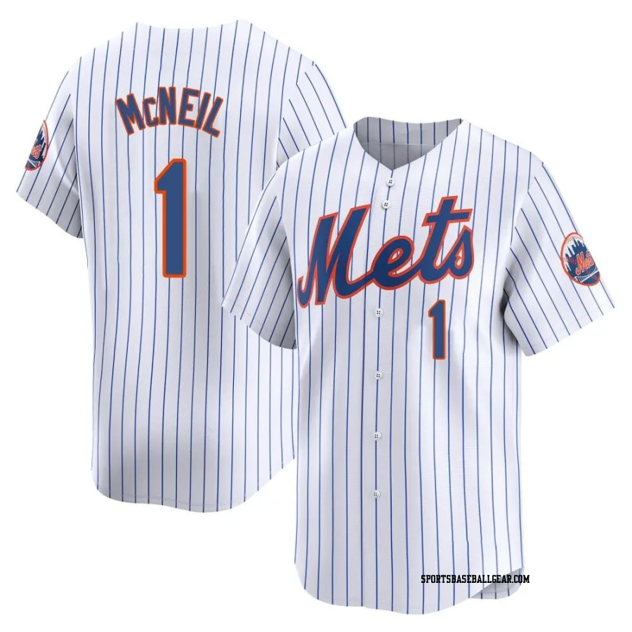 Jeff McNeil Youth New York Mets White Limited Home Jersey