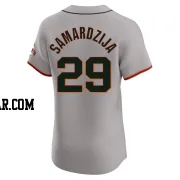 Jeff Samardzija Men's San Francisco Giants Gray Elite Road Jersey