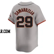 Jeff Samardzija Men's San Francisco Giants Gray Limited Away Jersey